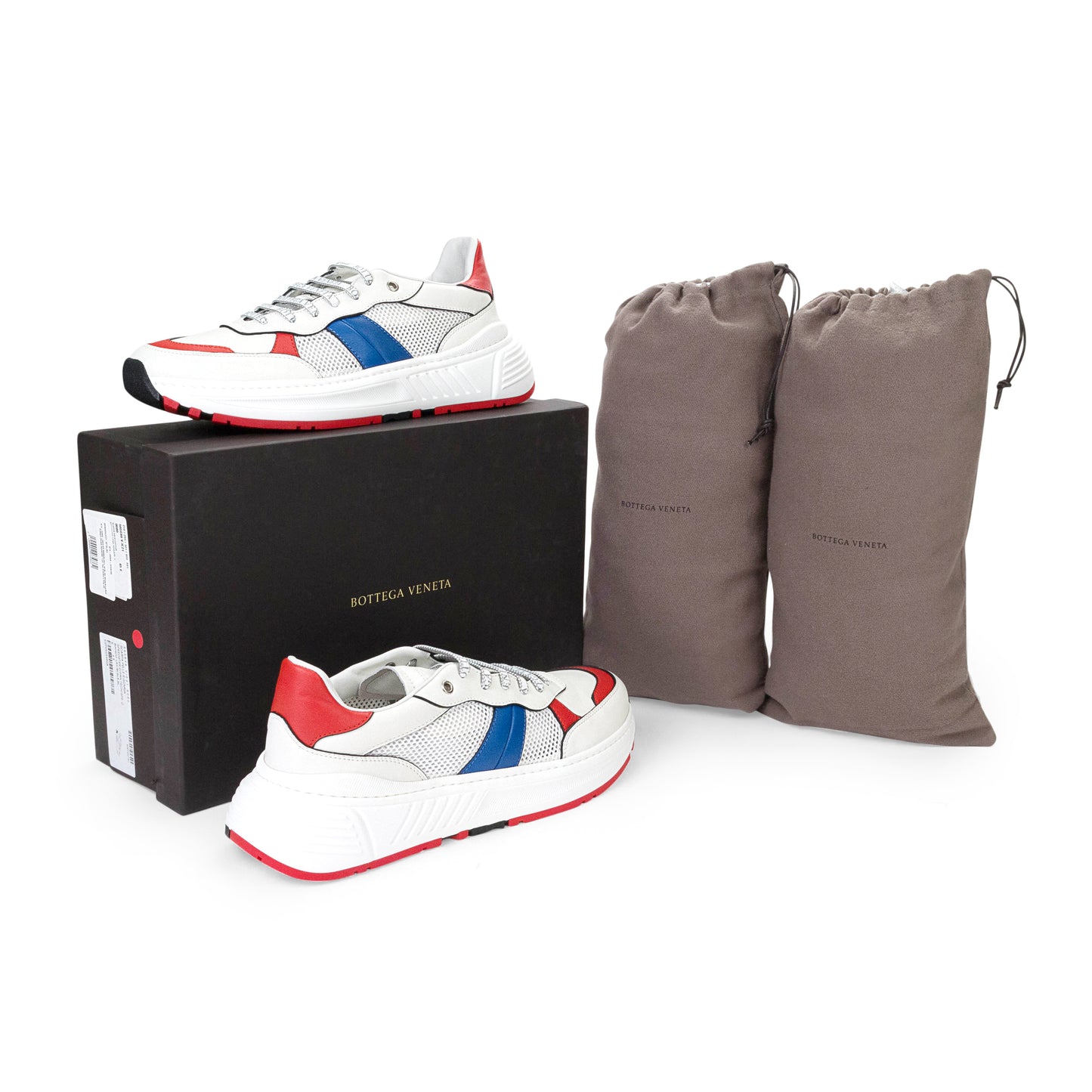 SPEEDSTER WHITE BLUE RED LOW-TOP SNEAKERS