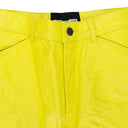 DEBOSSED LEATHER YELLOW CASUAL PANTS