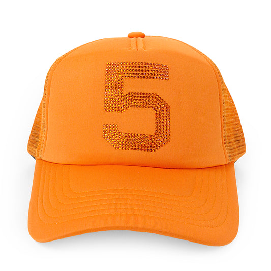 5 TRUCKER ORANGE HAT