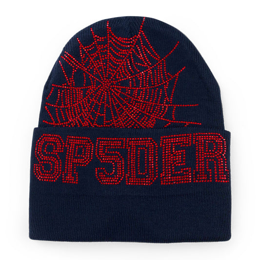 WEB NAVY RED BEANIE