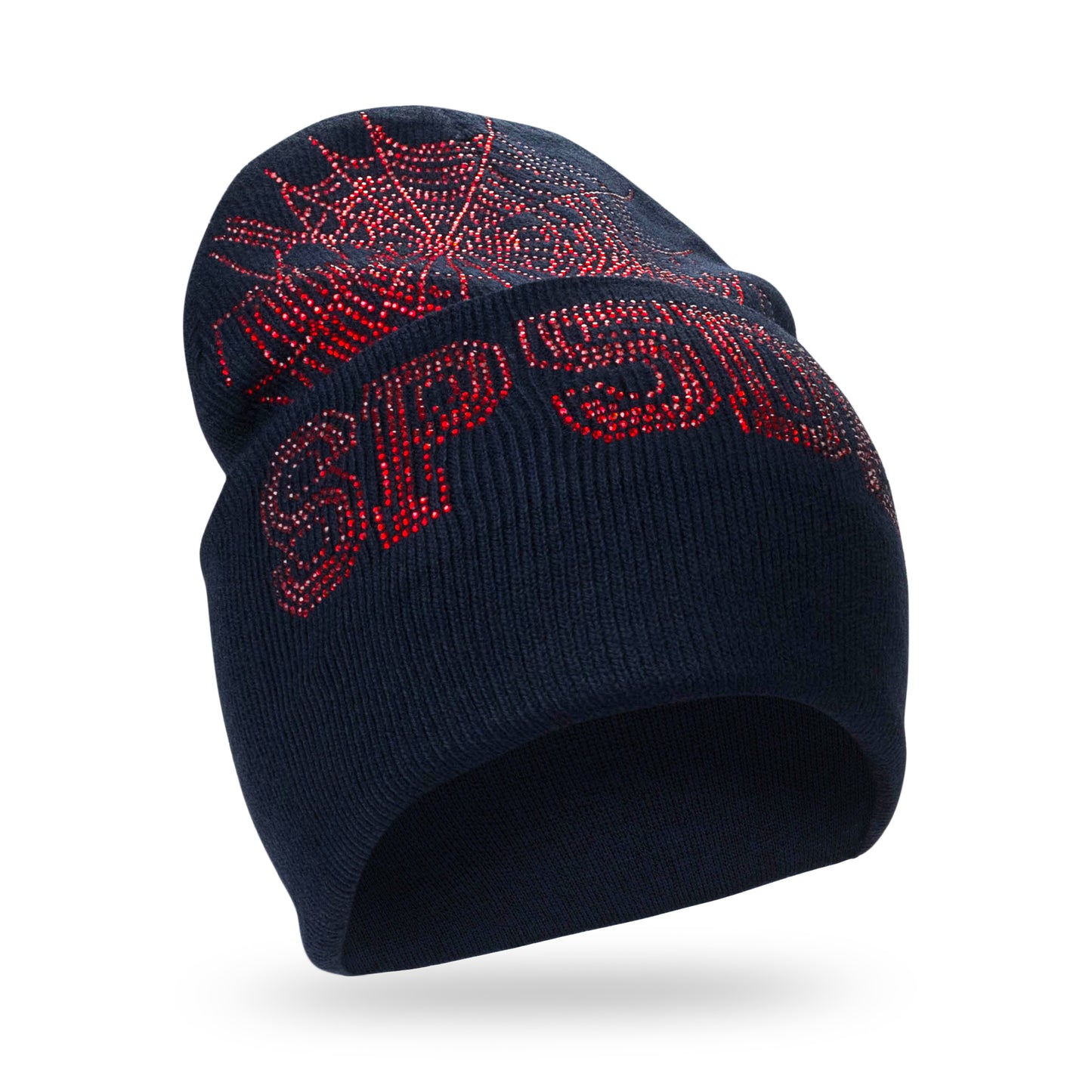 WEB NAVY RED BEANIE