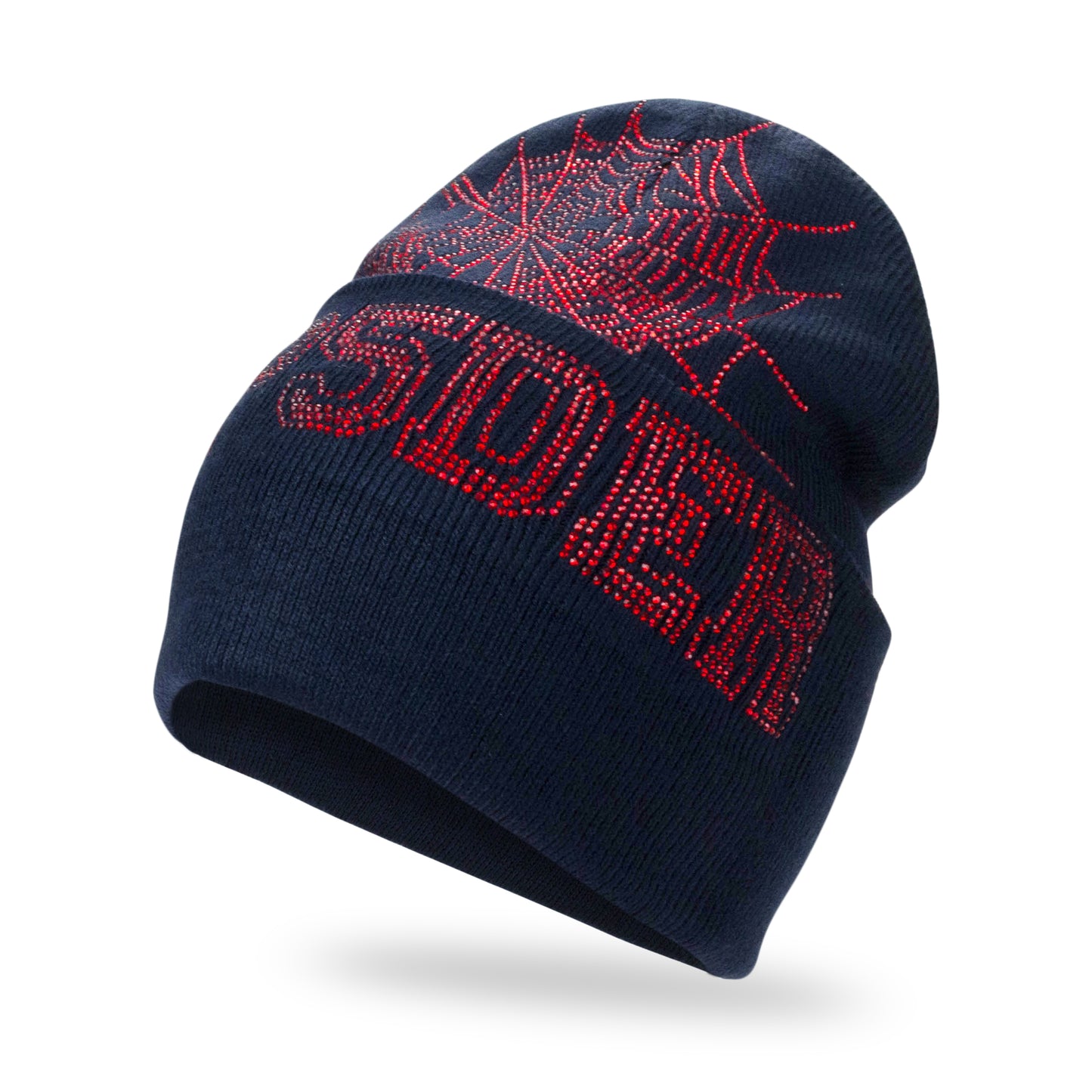 WEB NAVY RED BEANIE