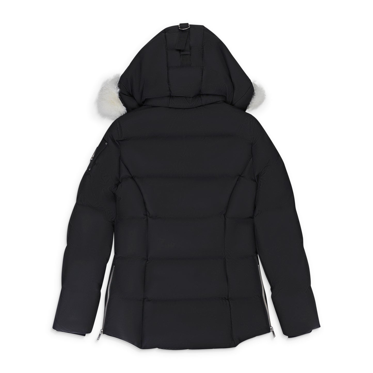 W CLOUD 3Q SH BLK W/NAT SH PUFFER JACKET