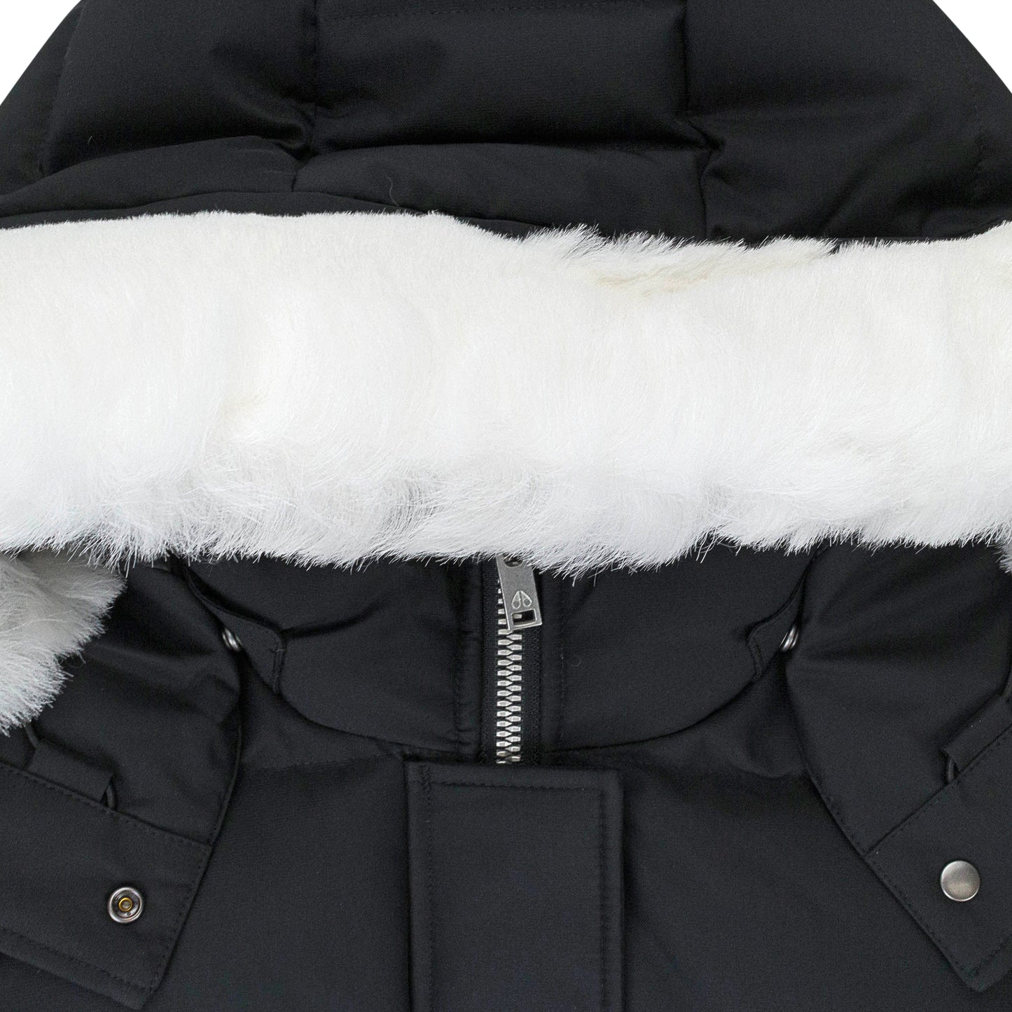 W CLOUD 3Q SH BLK W/NAT SH PUFFER JACKET