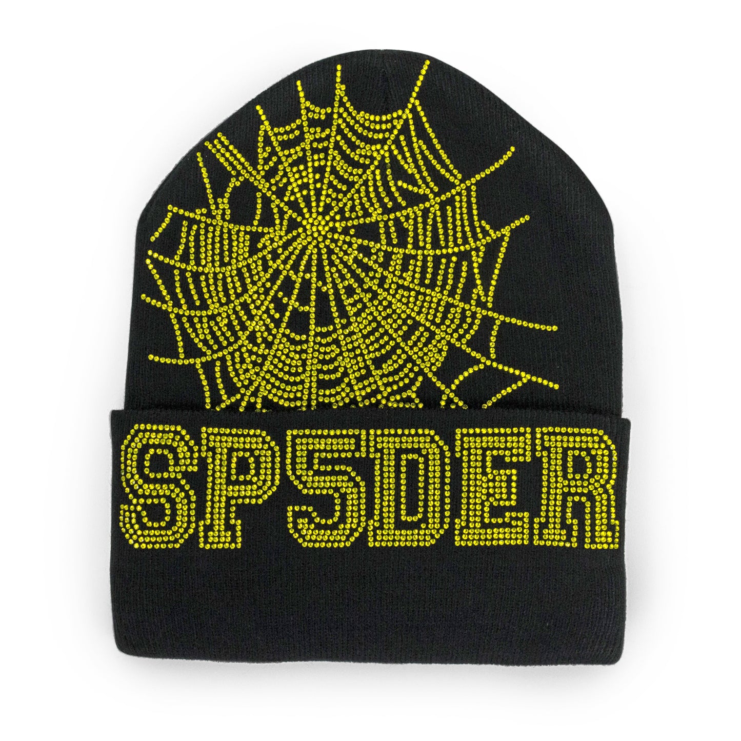 WEB BLACK YELLOW BEANIE