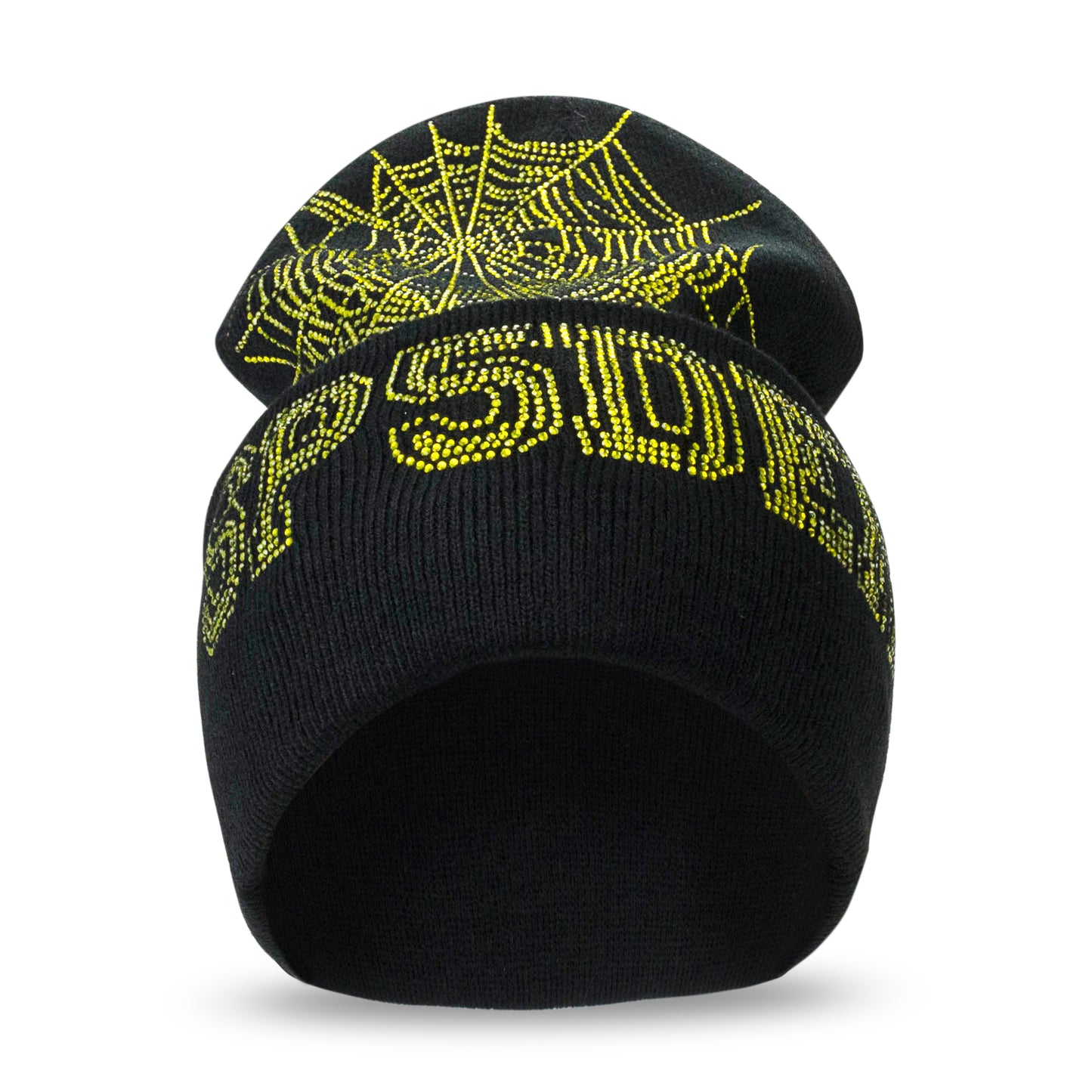 WEB BLACK YELLOW BEANIE