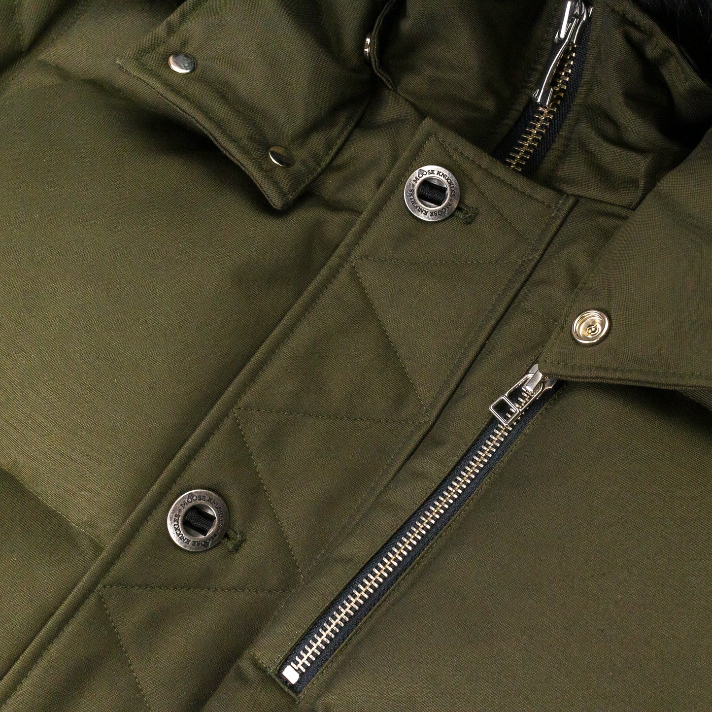 3Q JKT MENS ARMY W/BLK PUFFER JACKET