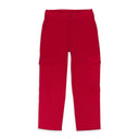 TWILL RED CARGO PANTS