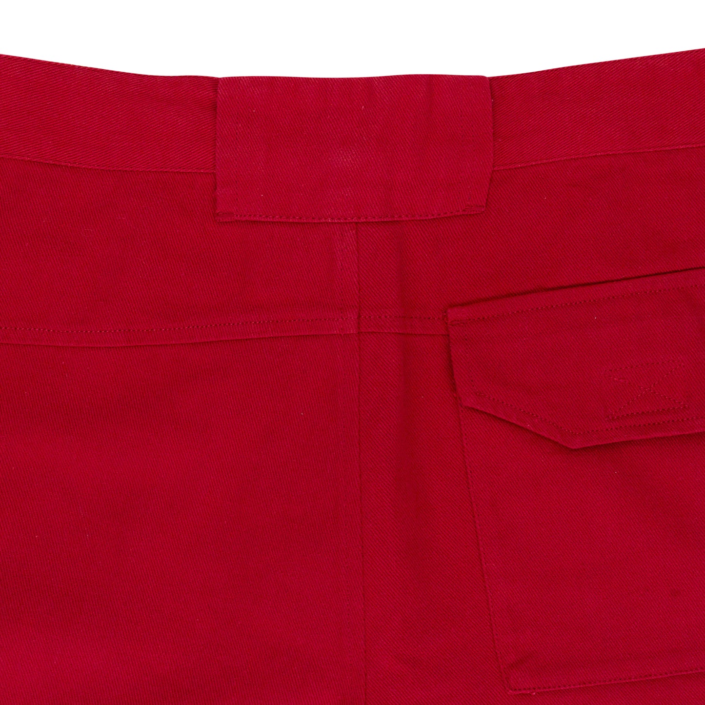 TWILL RED CARGO PANTS