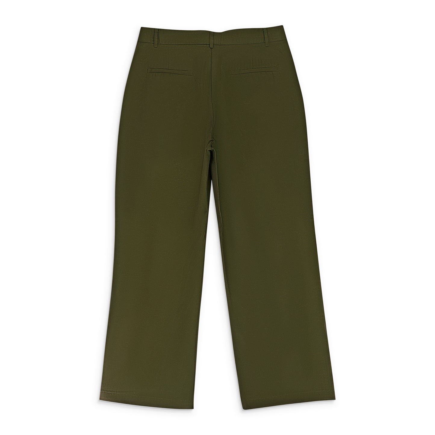 FULL LEG OLIVE GREEN STRAIGHT PANTS