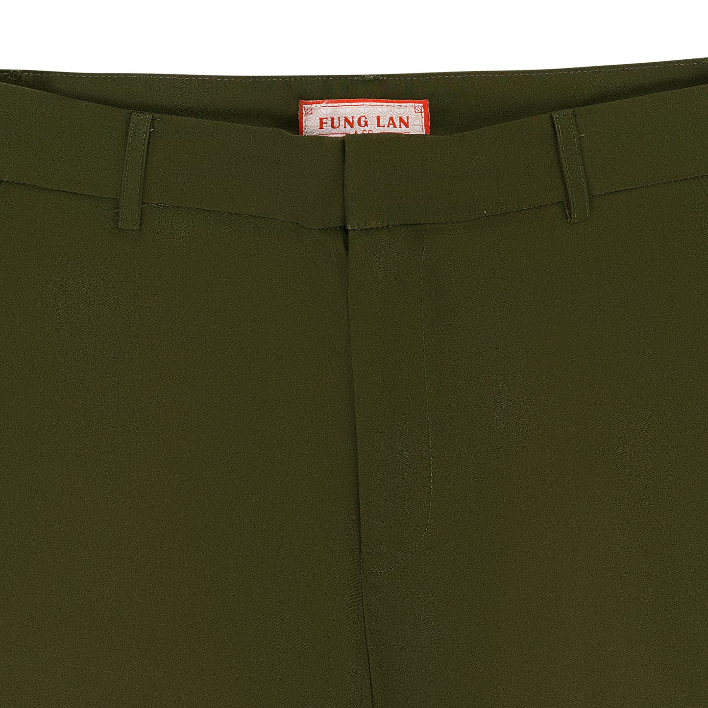 FULL LEG OLIVE GREEN STRAIGHT PANTS