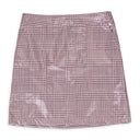 GINGHAM BURGUNDY MINI SKIRT