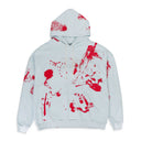 SPLATTERED LIGHT BLUE HOODIE