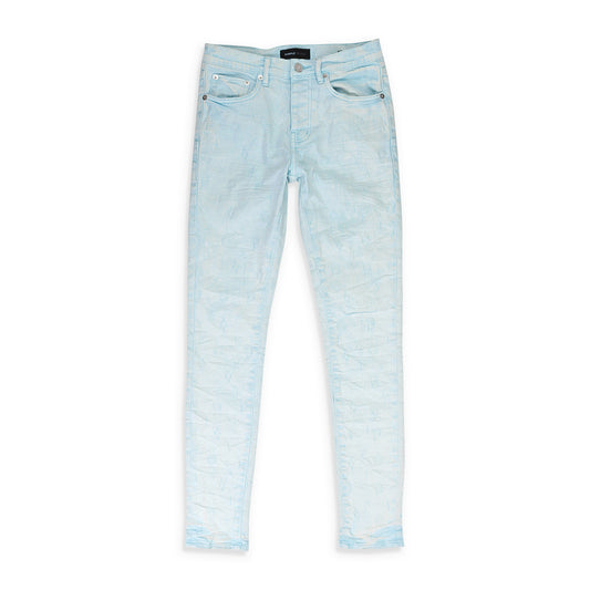 JACQUARD MONOGRAM BLUE SKINNY JEANS