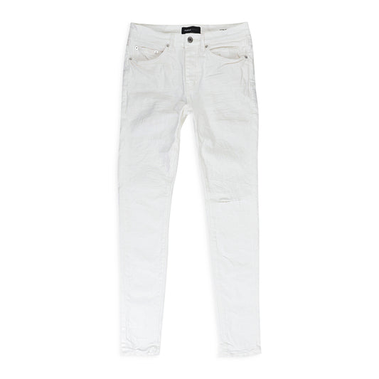 JACQUARD MONOGRAM WHITE SKINNY JEANS