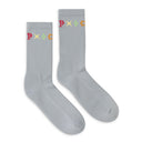 MONOGRAM CREW GREY SOCKS