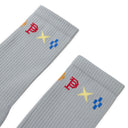 MONOGRAM CREW GREY SOCKS