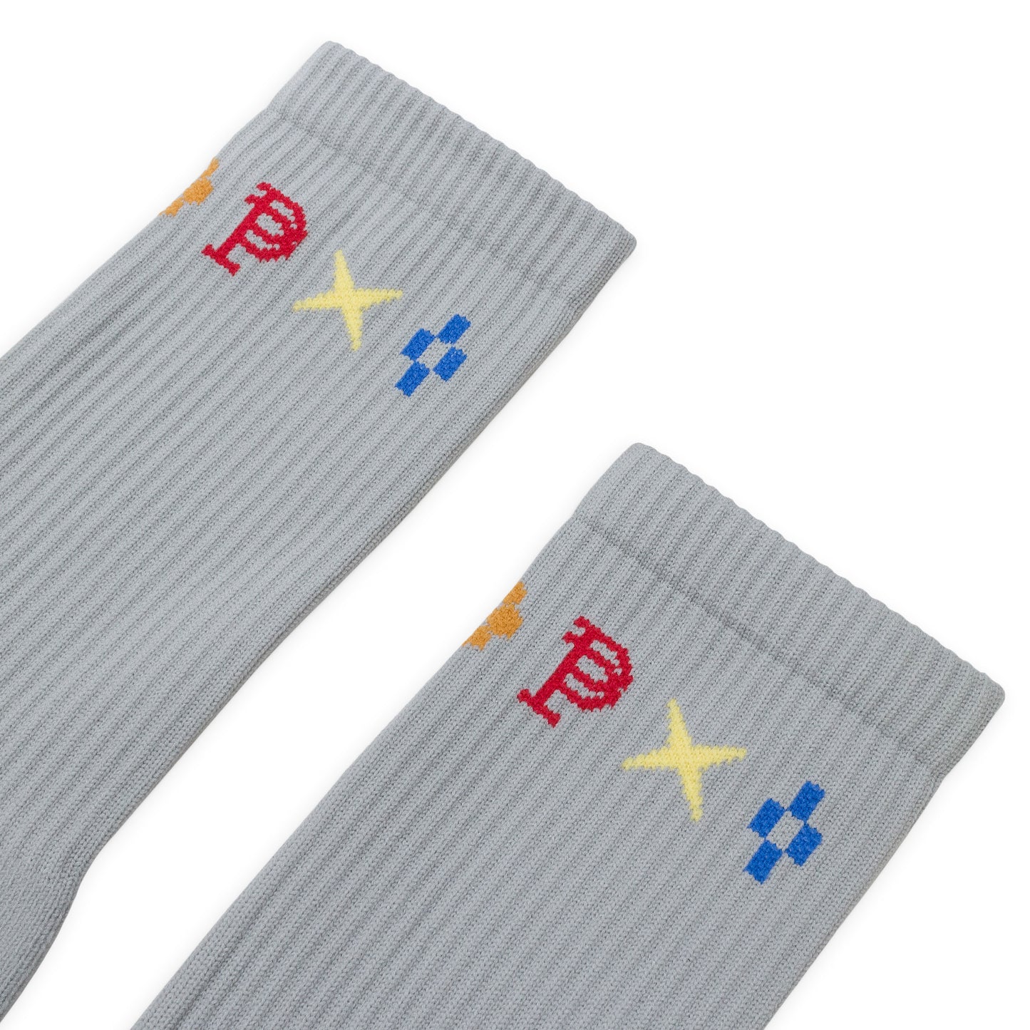 MONOGRAM CREW GREY SOCKS