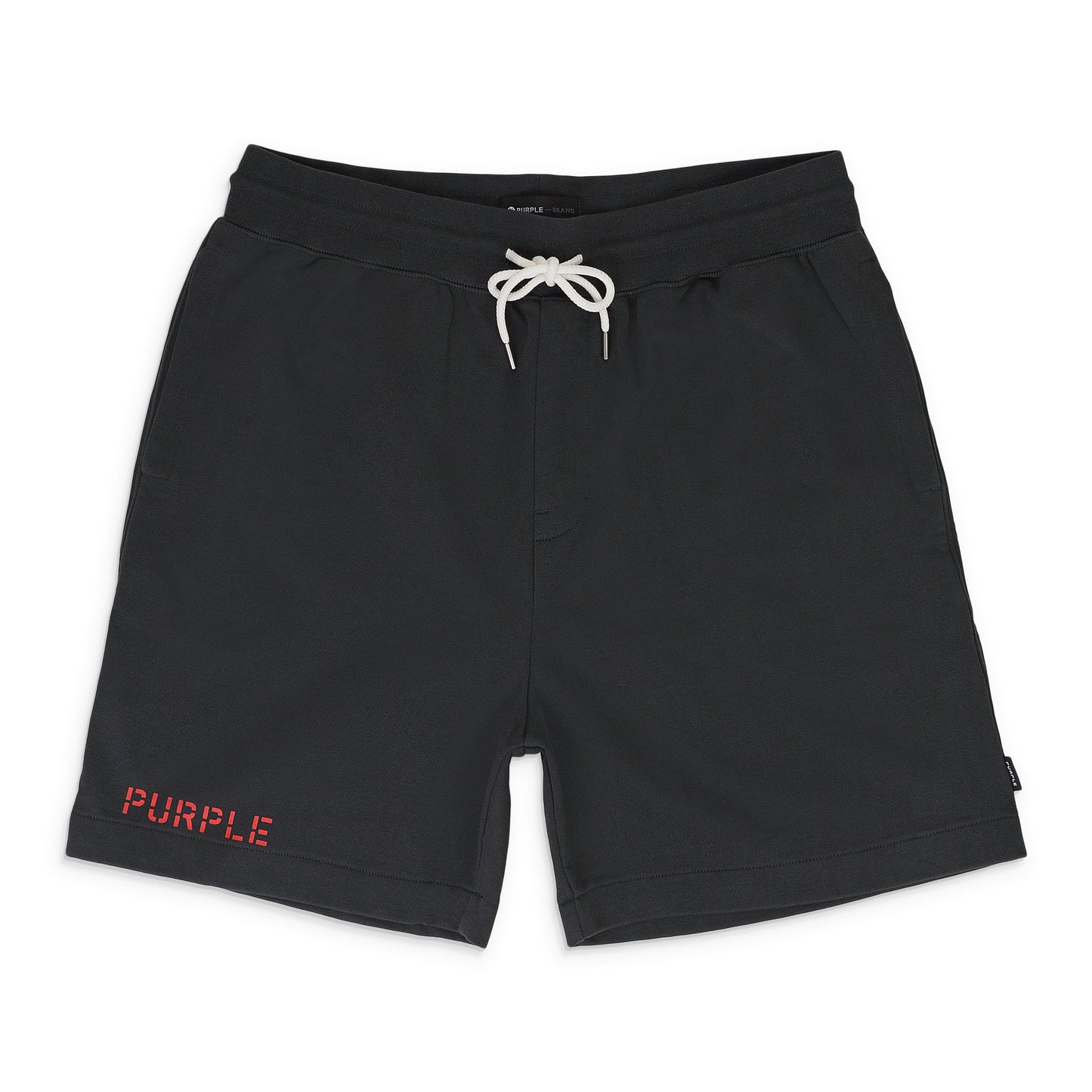 FRENCH TERRY BLACK RED STENCIL Black SHORTS