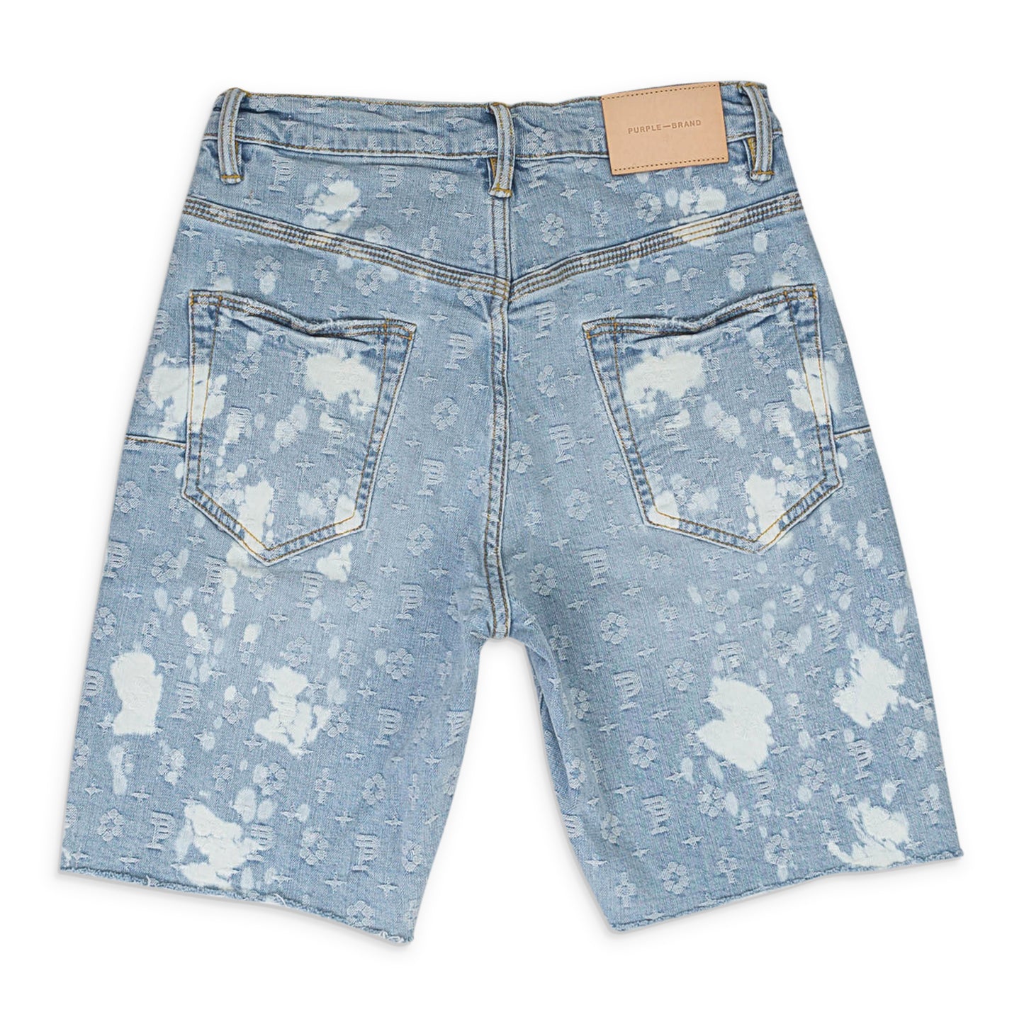 BLEACH JACQUARD MONOGRAM LIGHT Indigo SHORTS