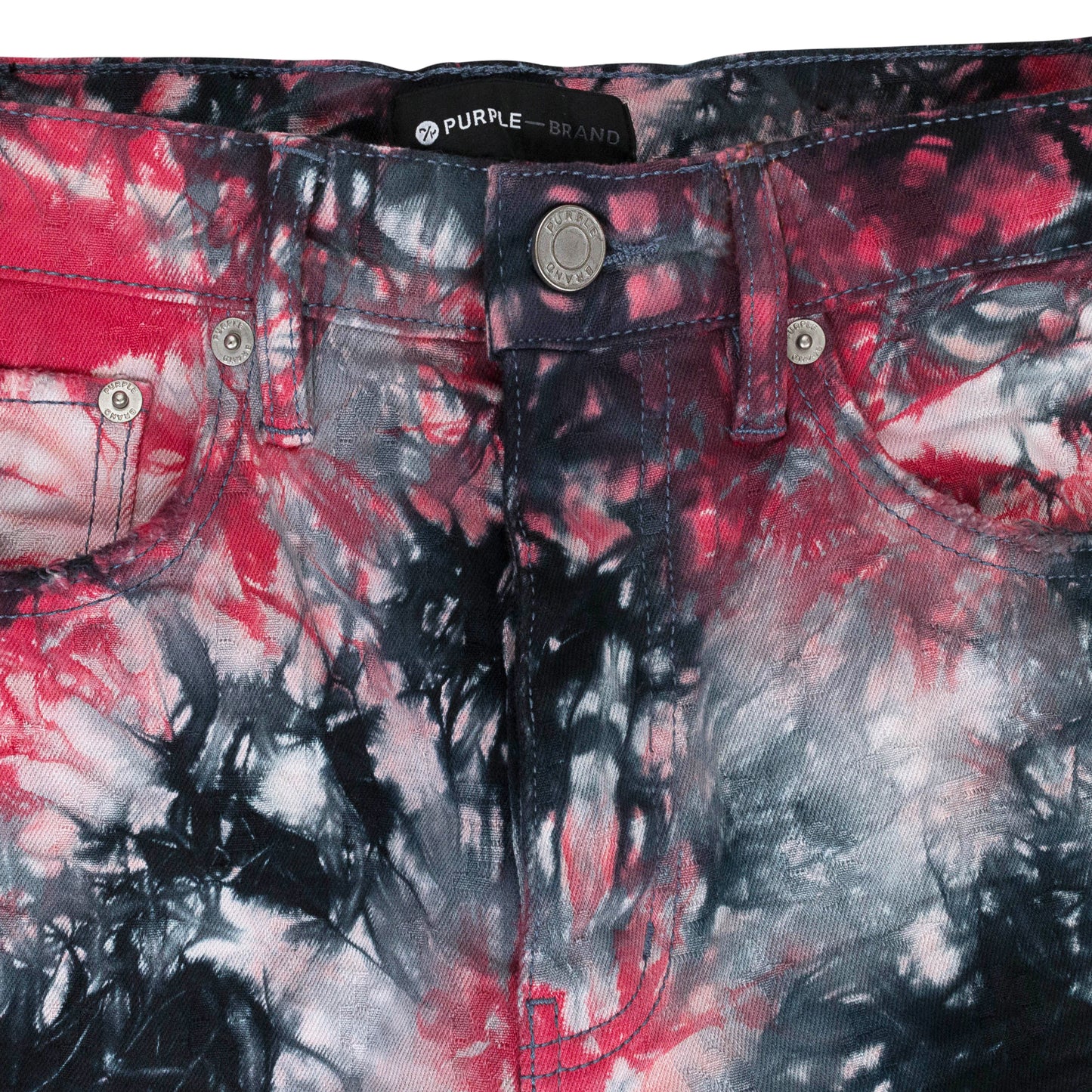 RED BLACK TIEDYE JACQUARD MONOGRAM Black SHORTS