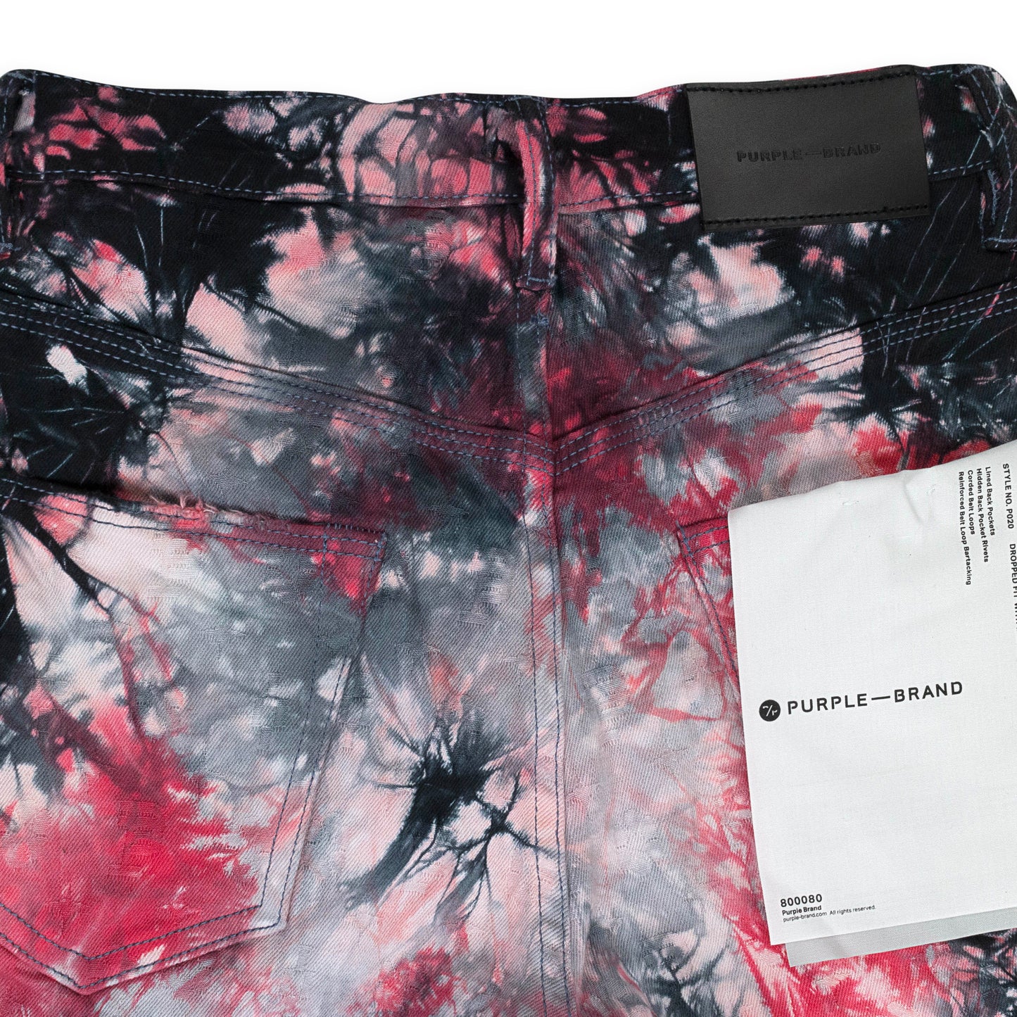 RED BLACK TIEDYE JACQUARD MONOGRAM Black SHORTS