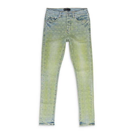 JACQUARD MONOGRAM Indigo SKINNY JEANS