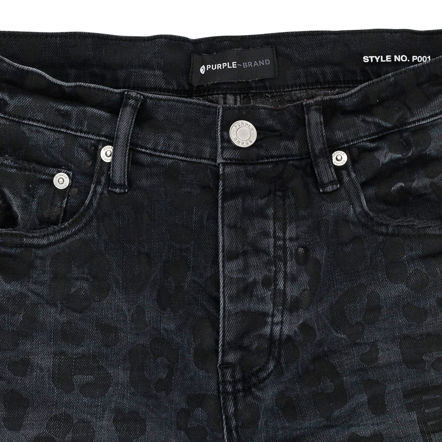 BLACK MONOGRAM LEOPARD PRINT Black SKINNY JEANS