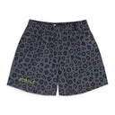 CHARCOAL MONOGRAM LEOPARD CHARCOAL SWIM SHORTS