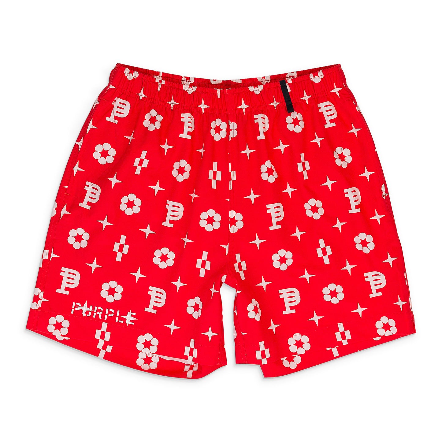 PRINTED ALL ROUND - RED MONOGRAM  SHORTS