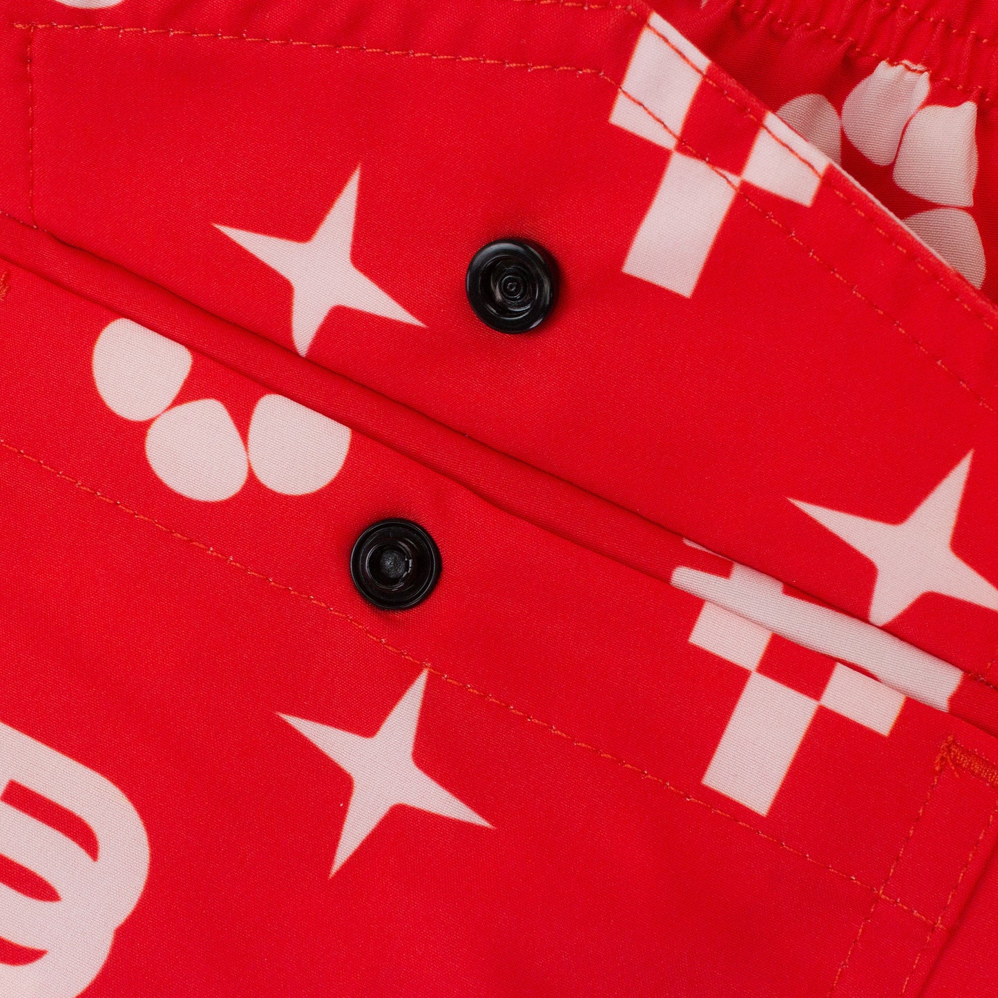 PRINTED ALL ROUND - RED MONOGRAM  SHORTS