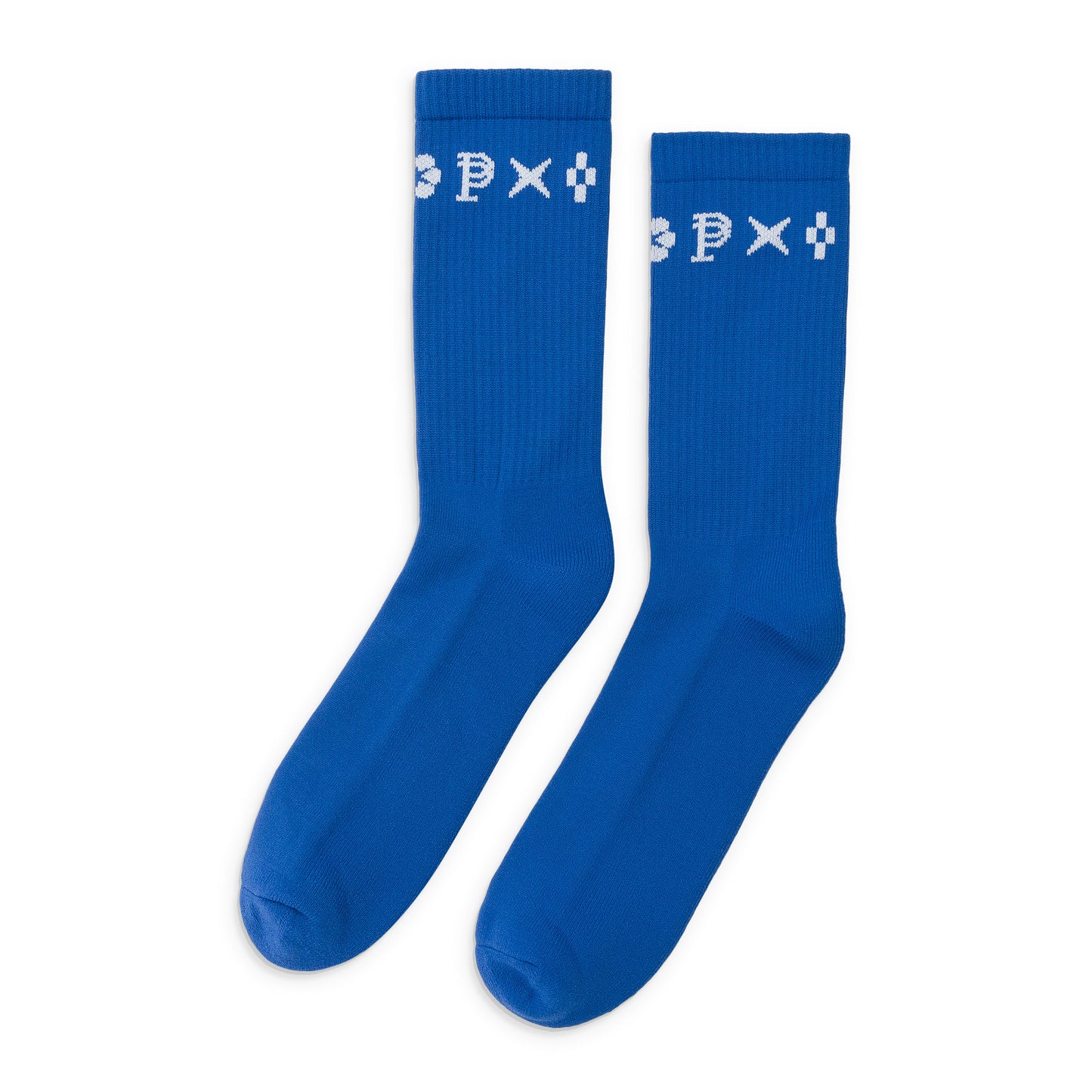 MONOGRAM CREW BLUE SOCKS