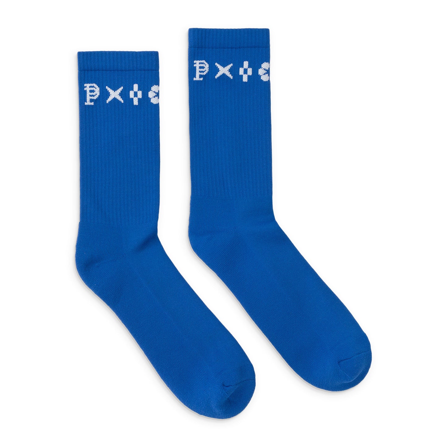 MONOGRAM CREW BLUE SOCKS