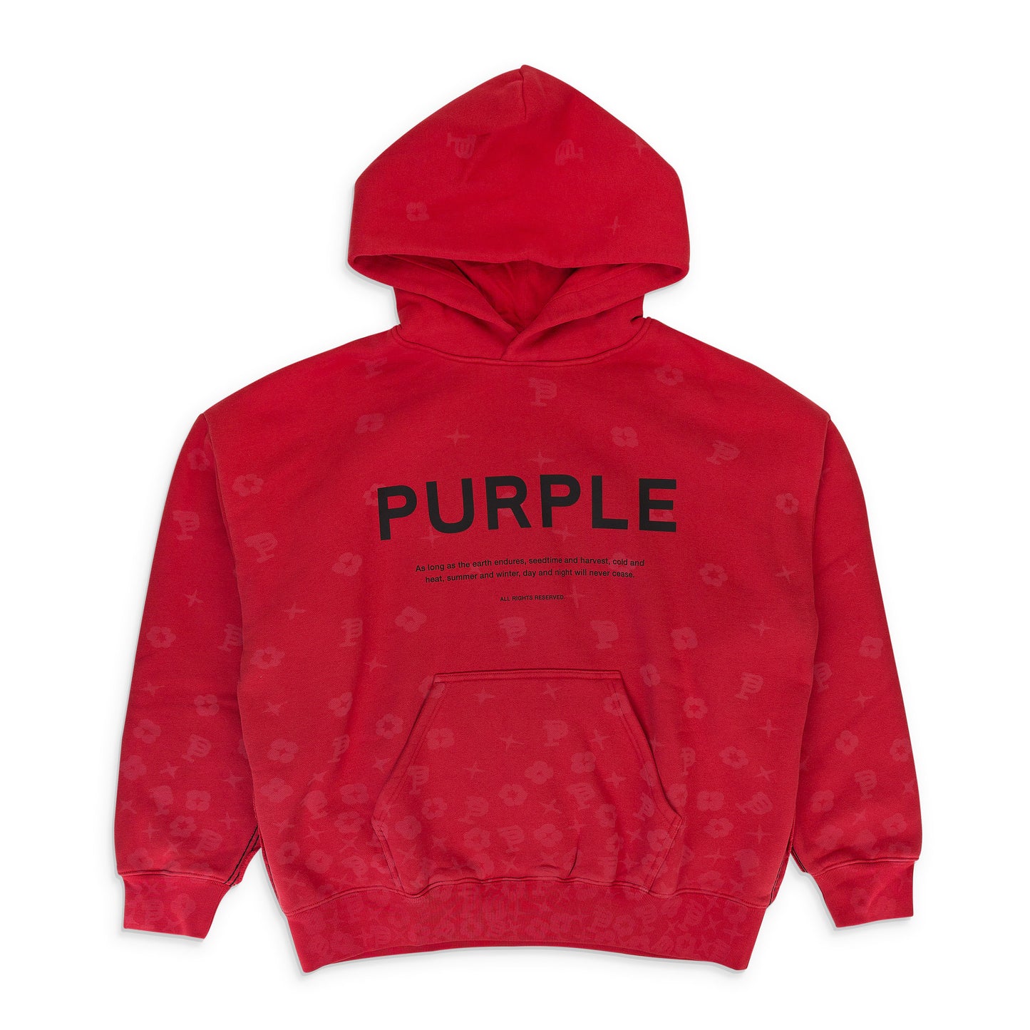 HEAVY FLEECE HOODY RED RED HOODIES & SWEATSHIRTS