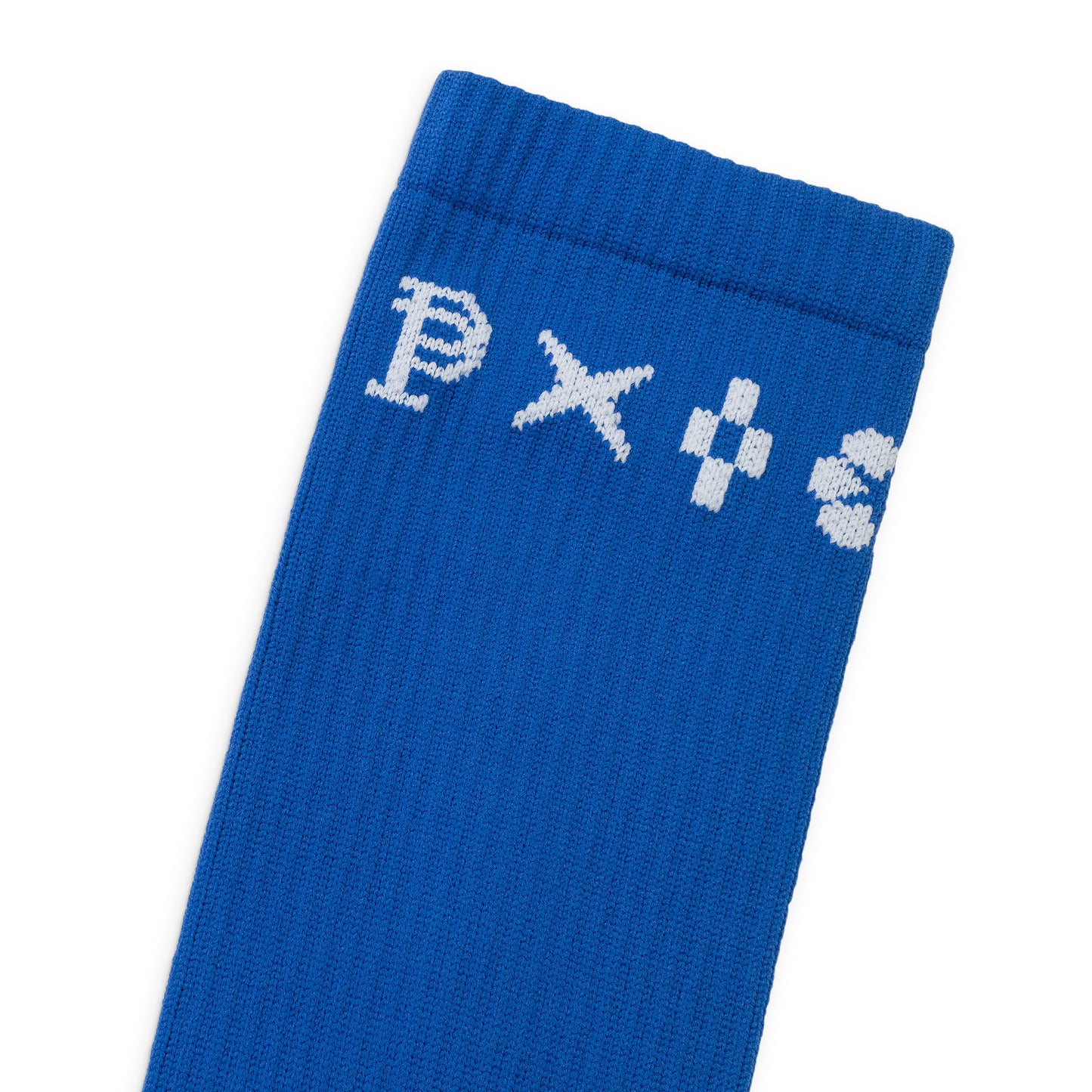 MONOGRAM CREW BLUE SOCKS