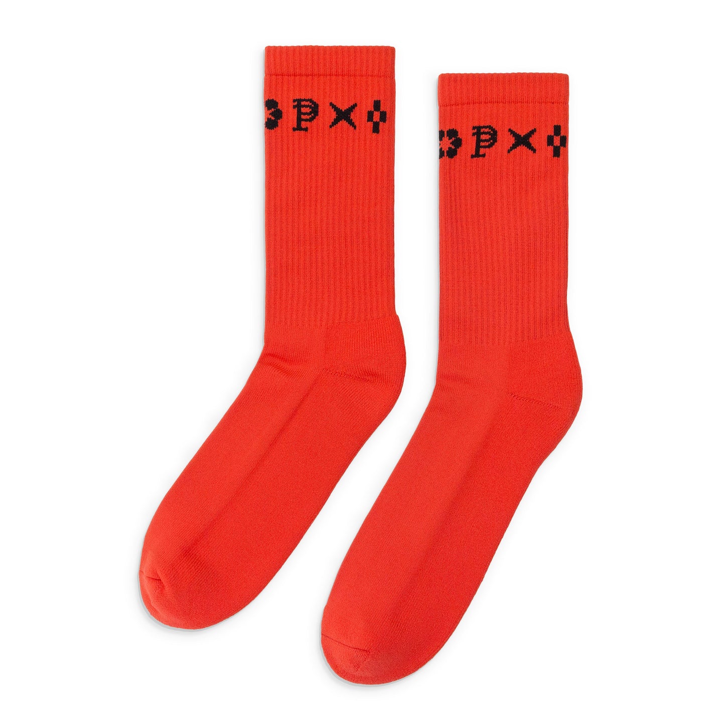 MONOGRAM CREW RED SOCKS