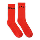 MONOGRAM CREW RED SOCKS