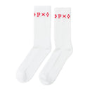 MONOGRAM CREW WHITE SOCKS