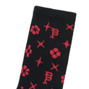 MONOGRAM CREW BLACK UNISEX SOCKS