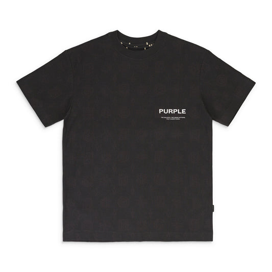 TEXTURED JERSEY SS TEE - MONOGRAM BLACK  T-SHIRTS