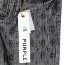 WHITE MONOGRAM BLACK FLOCKED Black SKINNY JEANS