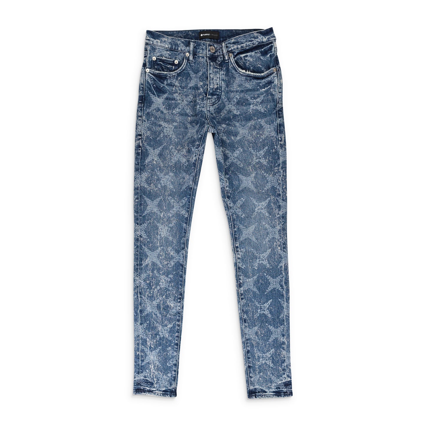 MID GALAXY BLEACH CONSTELLATION LASER Indigo SKINNY JEANS