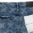 MID GALAXY BLEACH CONSTELLATION LASER Indigo SKINNY JEANS