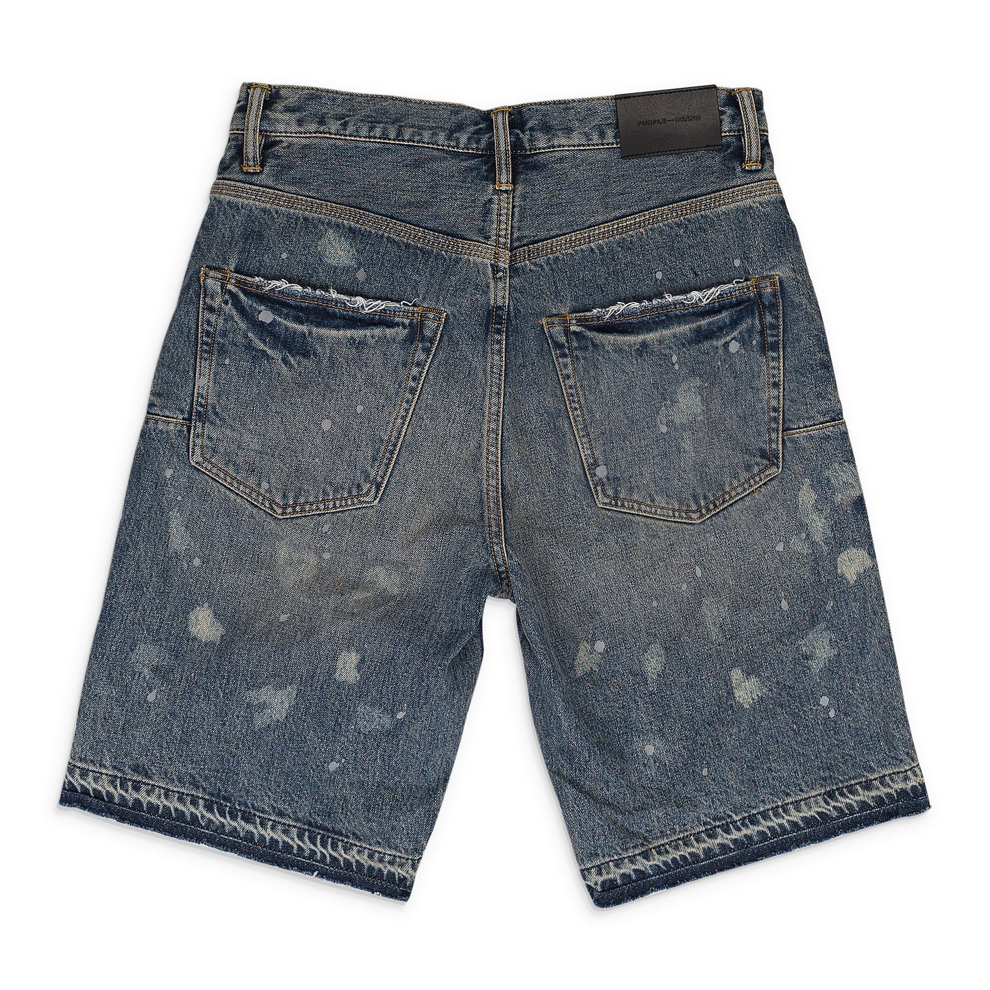 MID ACID BLEACH RELAXED Indigo SHORTS