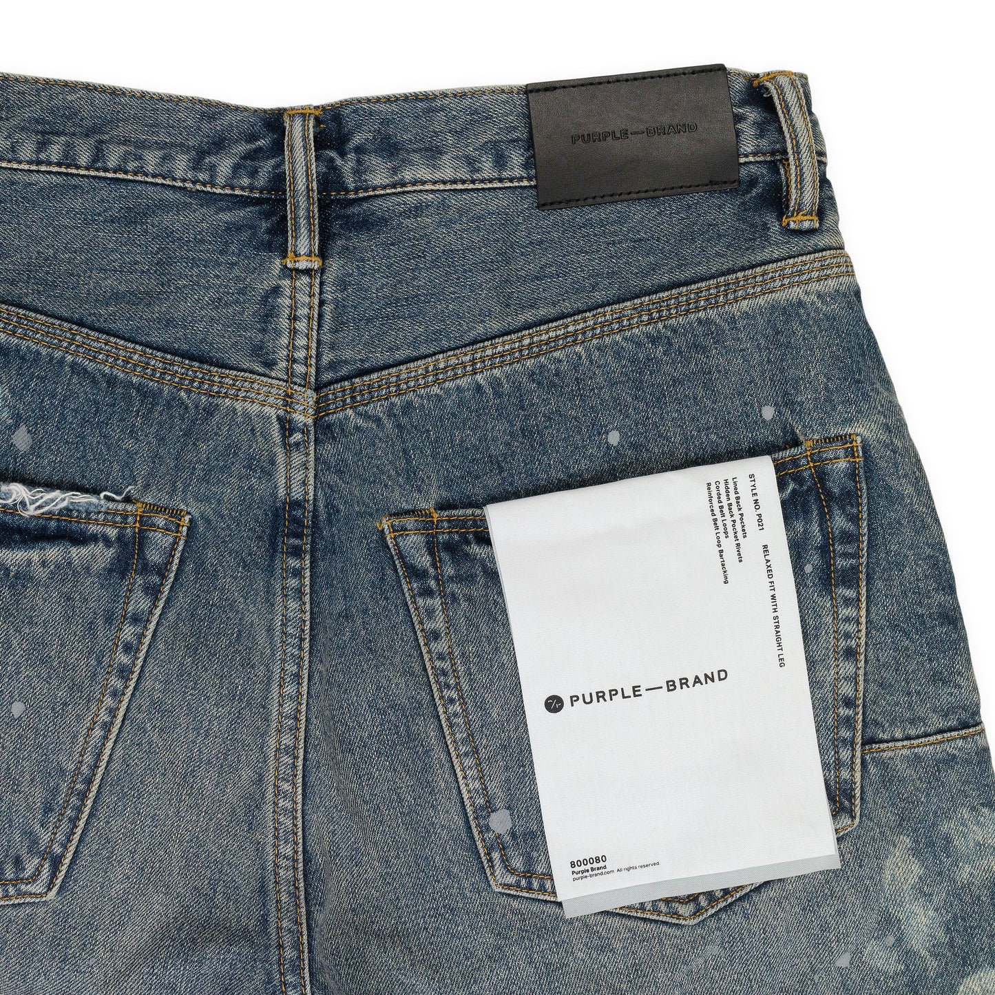 MID ACID BLEACH RELAXED Indigo SHORTS