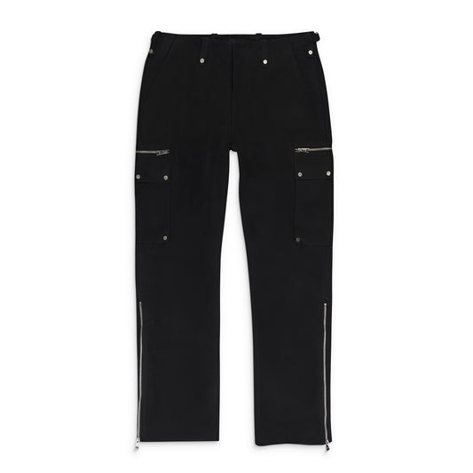 COTTON POLY CARGO BLACK CARGO PANTS