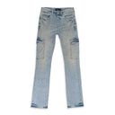 WORN LIGHT CARGO Indigo SKINNY JEANS