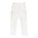 COTTON POLY CARGO OFF WHITE CARGO PANTS