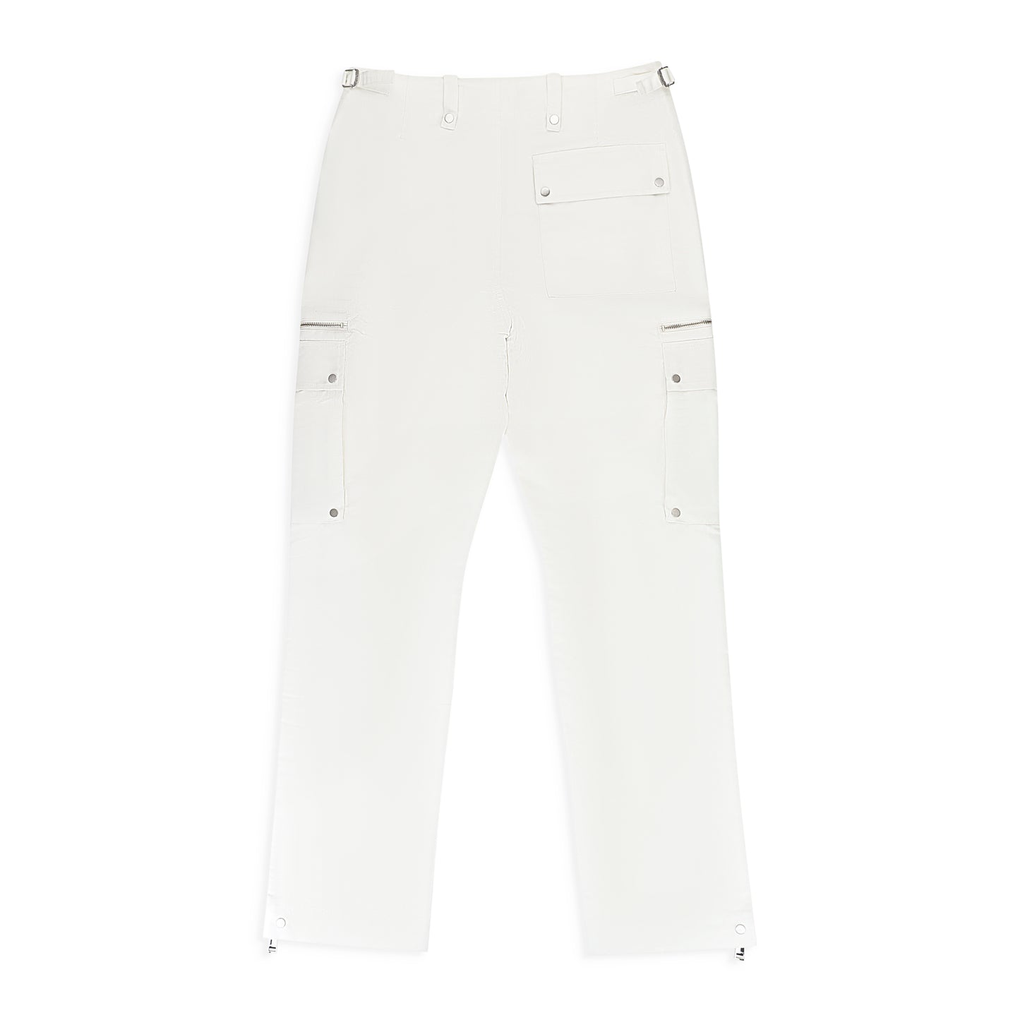 COTTON POLY CARGO OFF WHITE CARGO PANTS