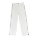 FULL SIDE ZIP WHITE SKINNY JEANS